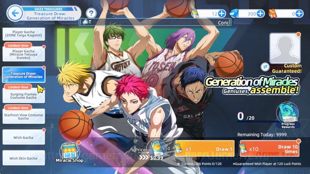 Kuroko's Basketball Street Rivals Accounts SEA SV013|Fresh Starter Lv 2 Limit Zone Taiga Kaga image 6