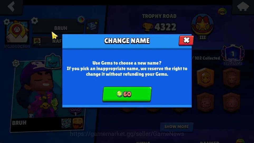 Brawl Stars Accounts 4322 Trophy|7k Bling|43 Brawlers 6 Max Lv |1 Legen image 4