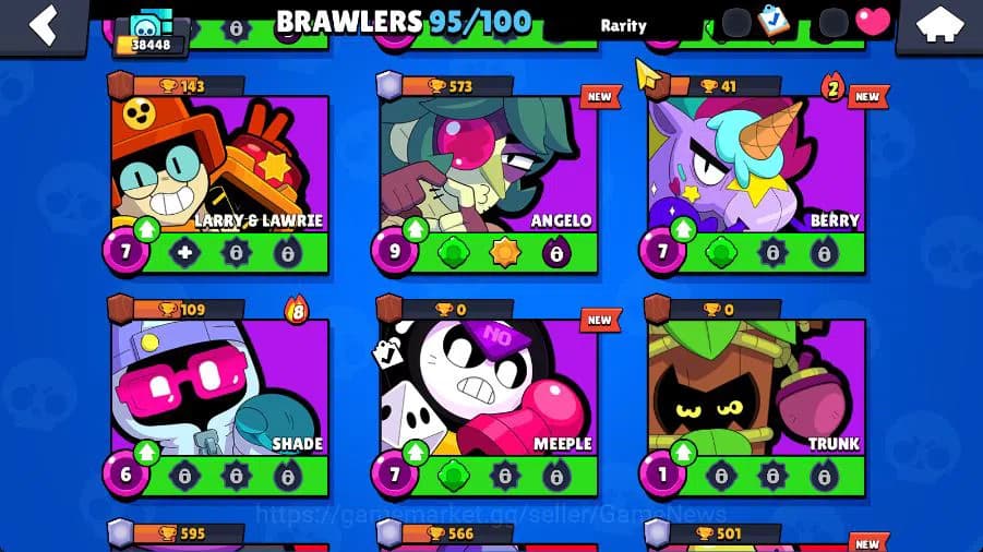 Brawl Stars Accounts 38448 Trophy|95 Brawlers 18 MAX Level|4 Hypercharg image 10