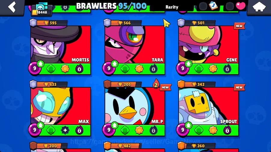 Brawl Stars Accounts 38448 Trophy|95 Brawlers 18 MAX Level|4 Hypercharg image 11