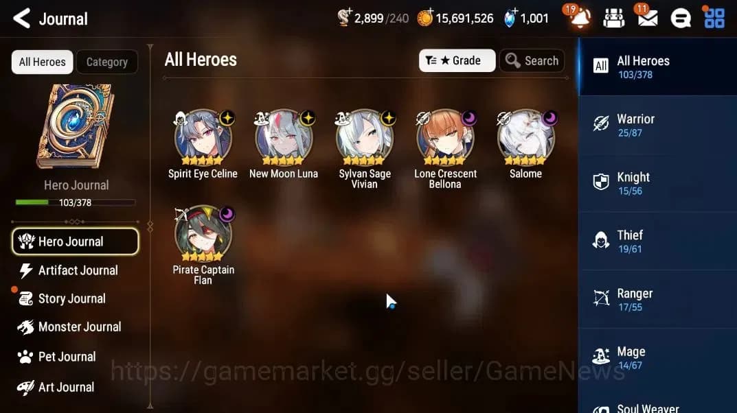Epic Seven Accounts GLOBAL Unverif|New Era|6 ML(Salome,NM Luna,SS Vivi image 4