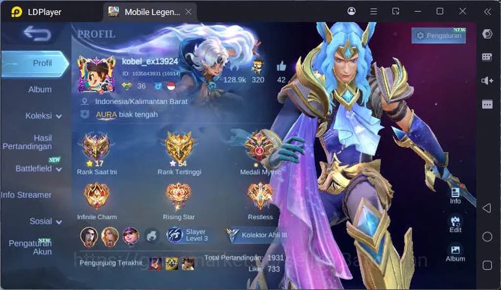 Mobile Legends: Bang Bang Accounts GLOBAL|Hero 82|Skin 119|Prime Granger,Valent Fanny image 1
