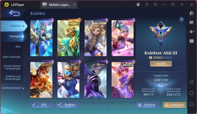 Mobile Legends: Bang Bang Accounts GLOBAL|Hero 82|Skin 119|Prime Granger,Valent Fanny image 18