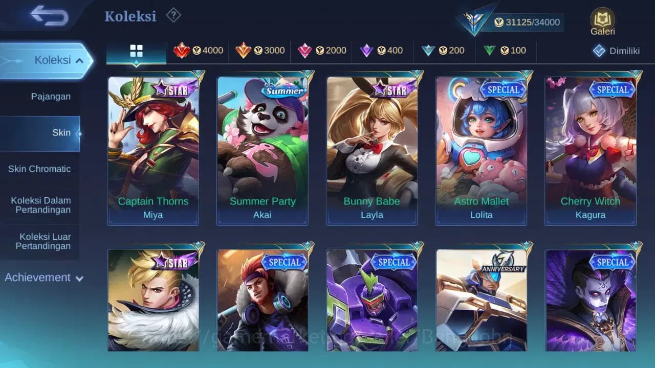 Mobile Legends: Bang Bang Accounts GLOBAL Hero 99 Skin 168 | Luckybox Gatot | Dtamer image 5