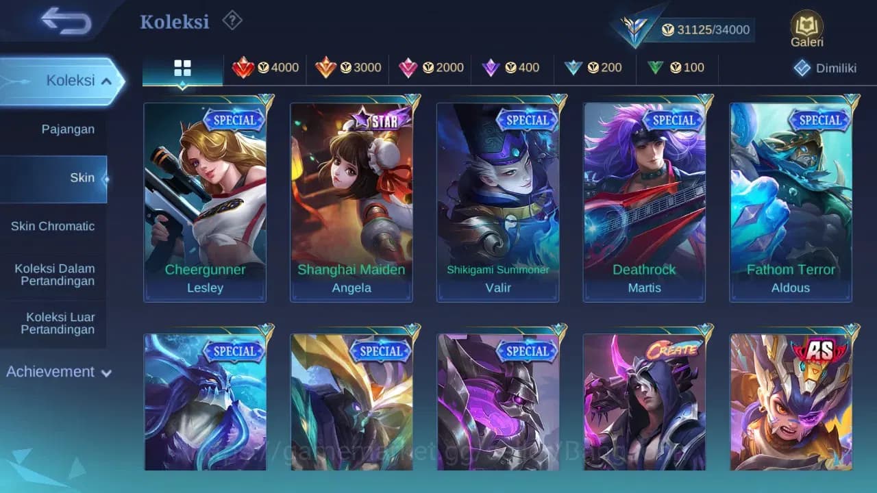 Mobile Legends: Bang Bang Accounts GLOBAL Hero 99 Skin 168 | Luckybox Gatot | Dtamer image 8