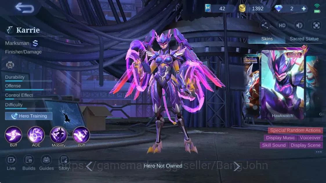 Mobile Legends: Bang Bang Accounts Global|Hero 55|Skin 84|Seasoned|Luckybox Karrie|Ga image 8