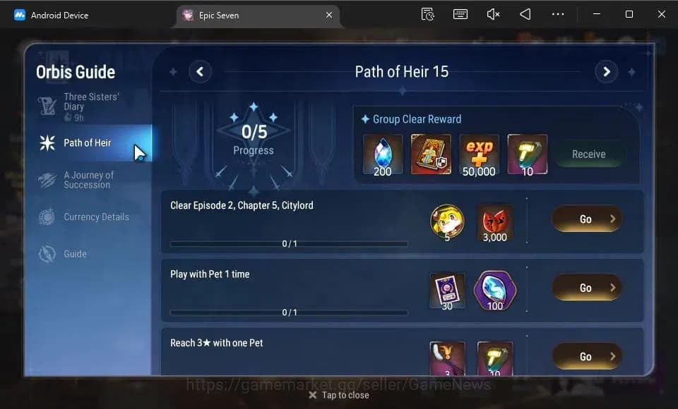 Epic Seven Accounts GLOBAL Unverif|New Era|6 ML(DB Senya,SE Celine,Str image 3