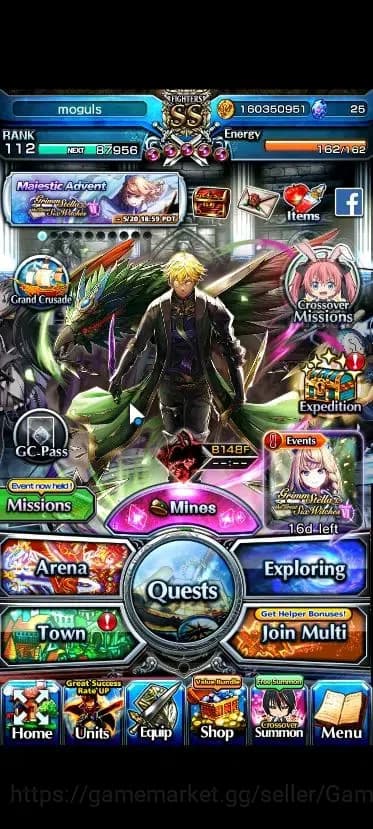 Grand Summoners Accounts Global|Rank 112|32 Ascend+12 TW|[Roy,Inumuta,Sayak image 1