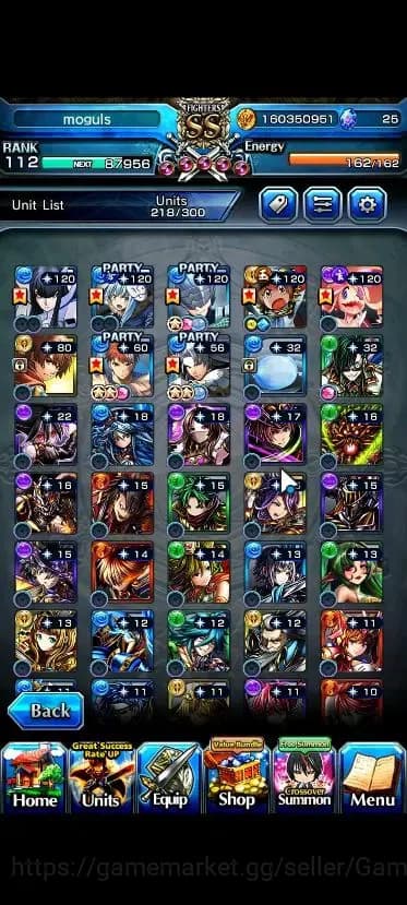Grand Summoners Accounts Global|Rank 112|32 Ascend+12 TW|[Roy,Inumuta,Sayak image 5