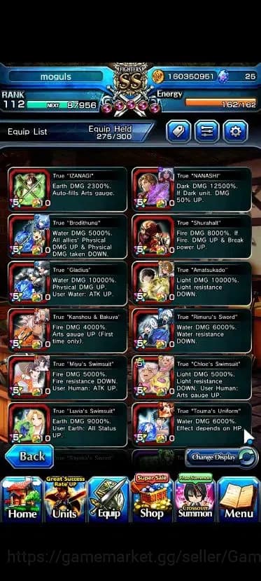 Grand Summoners Accounts Global|Rank 112|32 Ascend+12 TW|[Roy,Inumuta,Sayak image 6