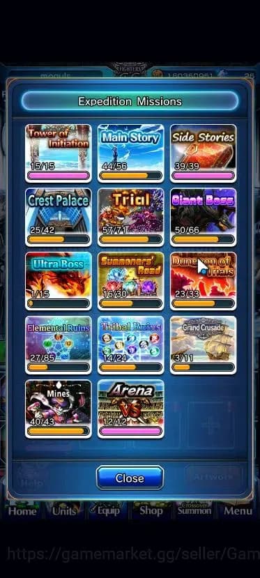 Grand Summoners Accounts Global|Rank 112|32 Ascend+12 TW|[Roy,Inumuta,Sayak image 9