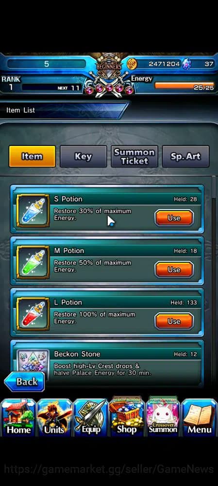 Grand Summoners Accounts Global|Rank 1|11 Ascend|InumutaTW,MadokaTW,Kirisam image 2