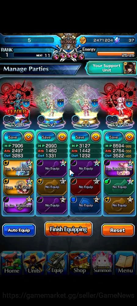 Grand Summoners Accounts Global|Rank 1|11 Ascend|InumutaTW,MadokaTW,Kirisam image 3