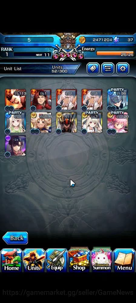 Grand Summoners Accounts Global|Rank 1|11 Ascend|InumutaTW,MadokaTW,Kirisam image 4