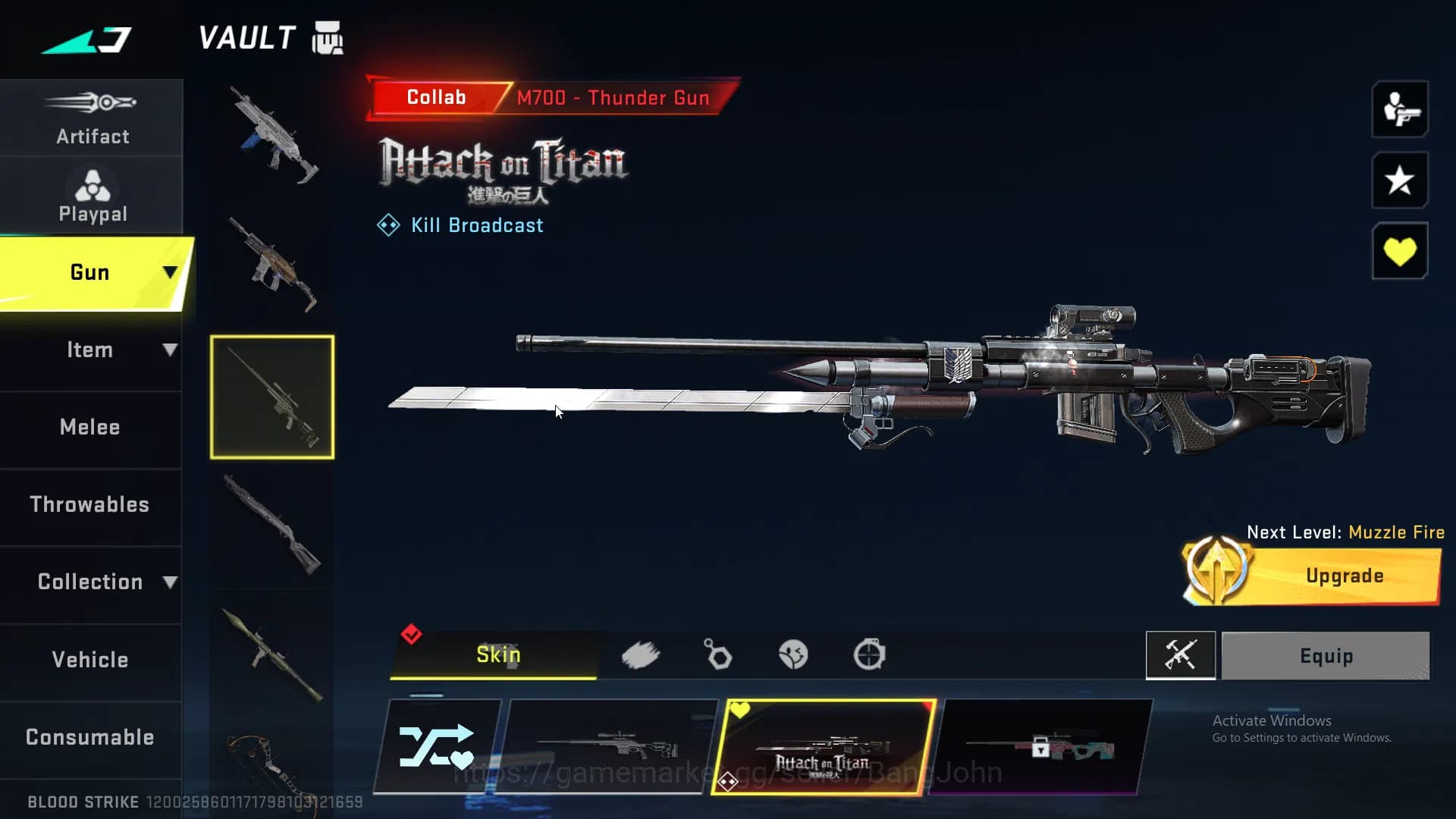 Blood Strike Accounts ASIA | 4 Eternal | Eternal M700 AOT | Eternal Uzi image 2