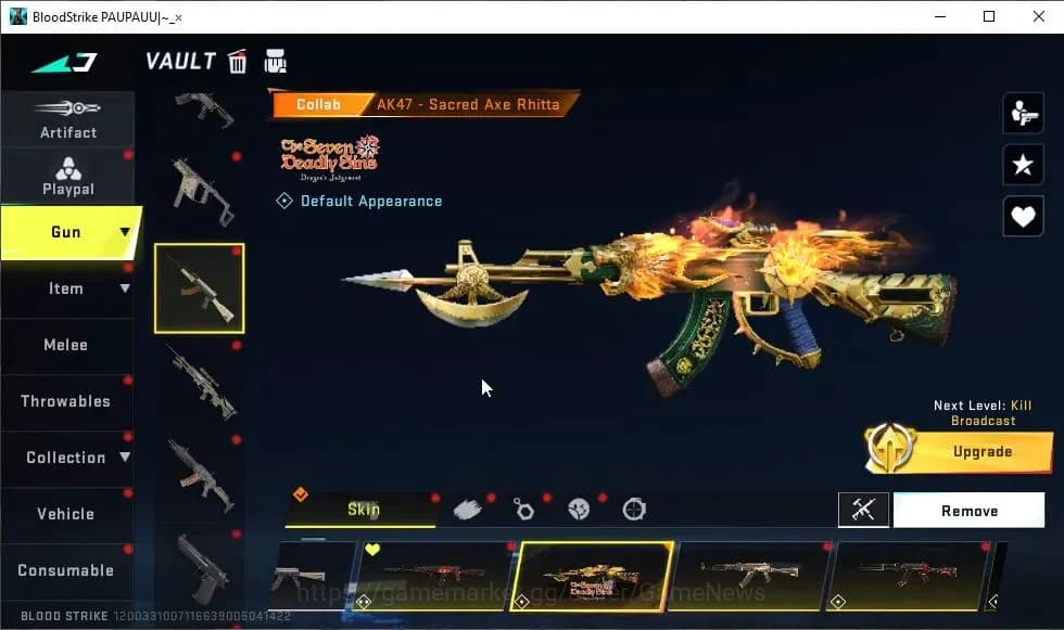 Blood Strike Accounts ASIA|ETERNAL Uzi-Scorpius Lv2|13 ULTRA|Collab 7DS[ image 15