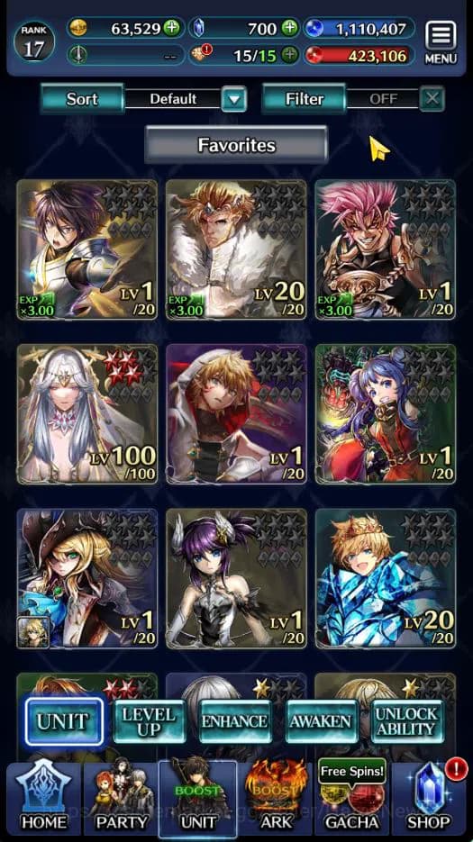 Last Cloudia Accounts GLOBAL | Rank 17 | Hinata Sakaguchi, PoG Zero, God image 1