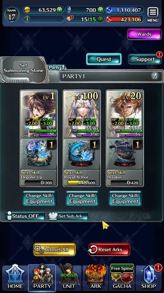Last Cloudia Accounts GLOBAL | Rank 17 | Hinata Sakaguchi, PoG Zero, God image 2