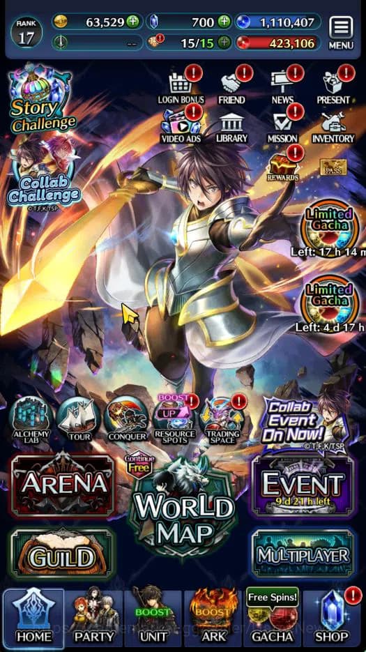 Last Cloudia Accounts GLOBAL | Rank 17 | Hinata Sakaguchi, PoG Zero, God image 5
