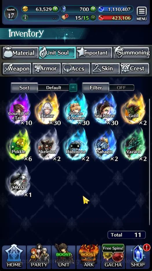 Last Cloudia Accounts GLOBAL | Rank 17 | Hinata Sakaguchi, PoG Zero, God image 6