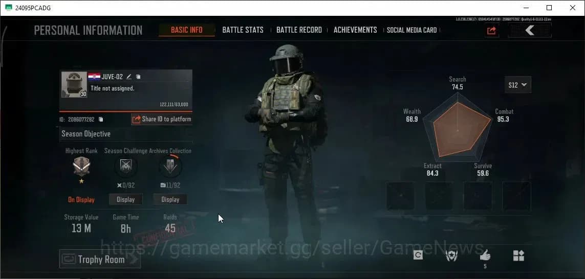 Arena Breakout Accounts MOBILE Lv30|SV 13M|CV 11M|Abomi.Vector 9,QS AKS-74 image 2