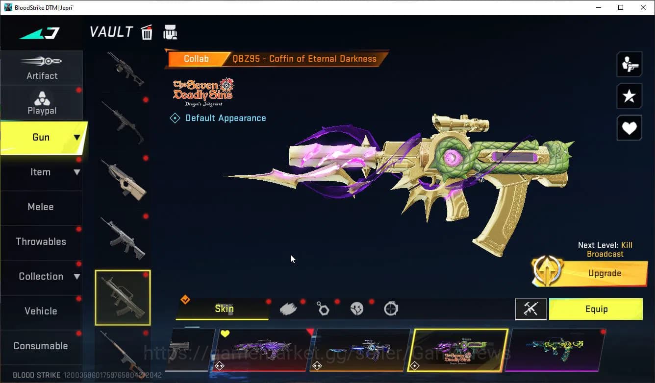 Blood Strike Accounts ASIA|ETERNAL(QBZ95,M82)+3 MELE+Colab 7DS(AK47,M700 image 14