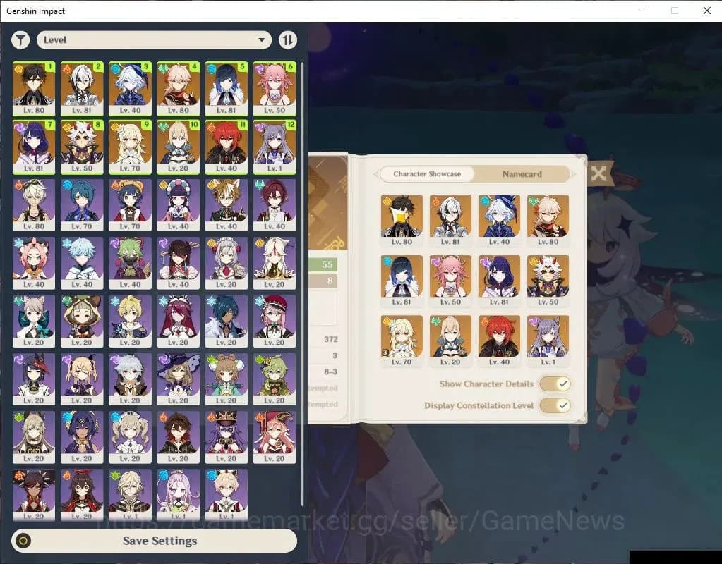 Genshin Impact Accounts ASIA|AR 55|8 Limited+5(*5Weapon)|Raiden+Sign,Kazuh image 1