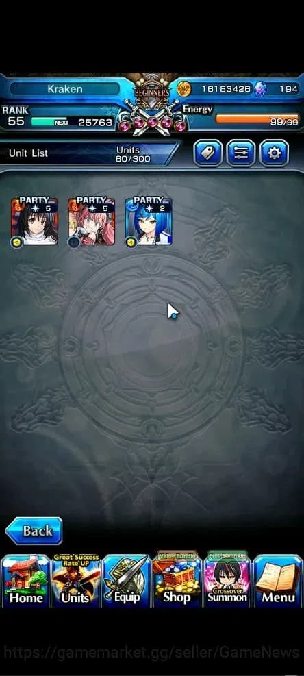 Grand Summoners Accounts Global|Rank 55|194 cc|3 Ascend+3 TW|[Shizu,Bouncin image 4