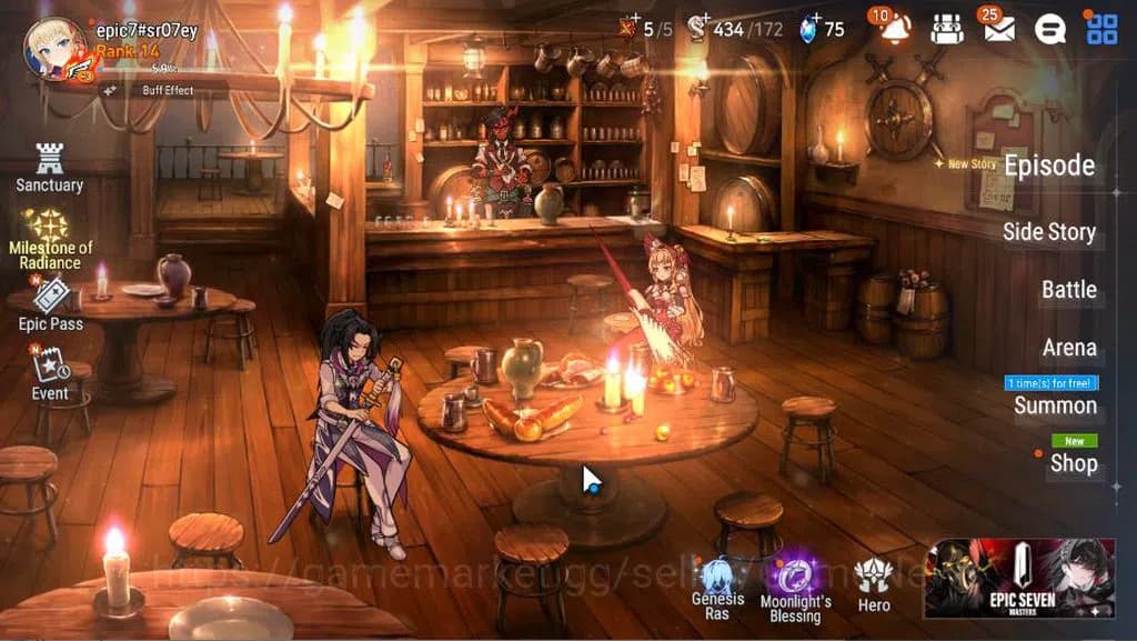 Epic Seven Accounts GLOBAL Unverif|New Era|2 ML(Salome, LW Peira, BW I image 1