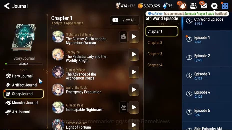 Epic Seven Accounts GLOBAL Unverif|New Era|2 ML(Salome, LW Peira, BW I image 18