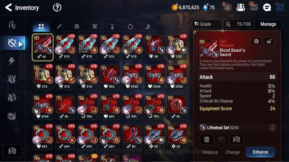 Epic Seven Accounts GLOBAL Unverif|New Era|2 ML(Salome, LW Peira, BW I image 9