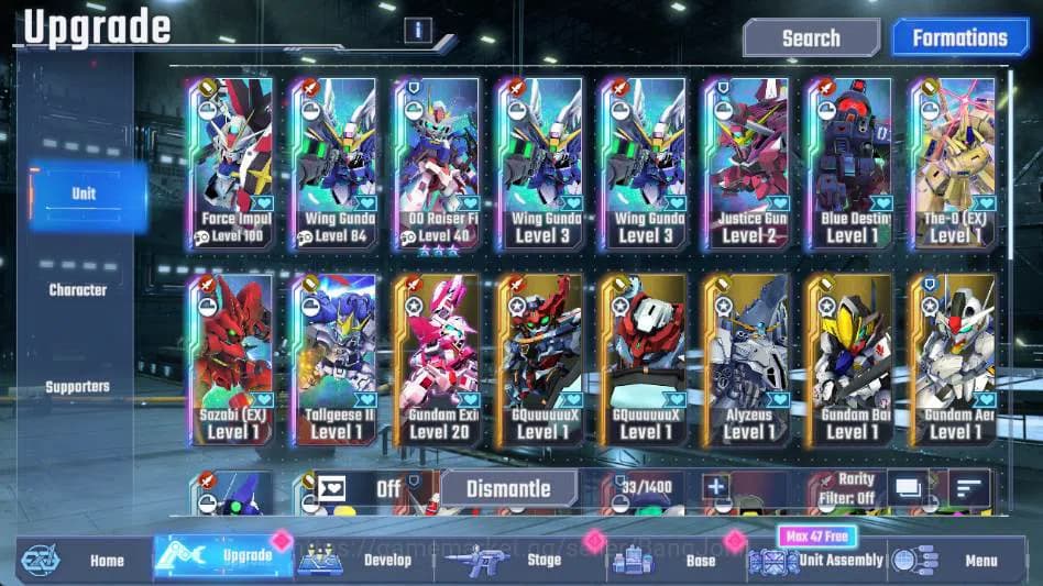 SD Gundam G Generation ETERNAL Accounts global rank 4, 52k DM, 10 UR unit, 8 char, 3 suppo image 2