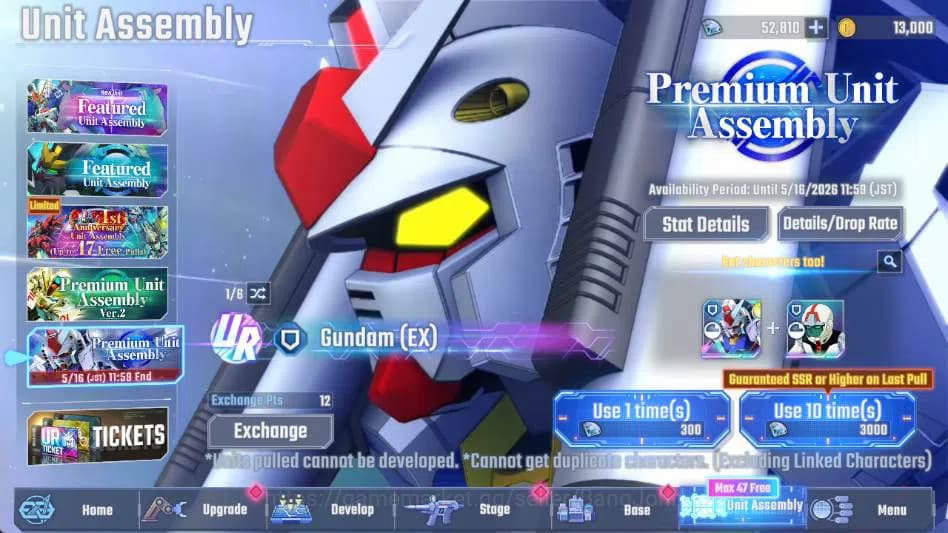 SD Gundam G Generation ETERNAL Accounts global rank 4, 52k DM, 10 UR unit, 8 char, 3 suppo image 7