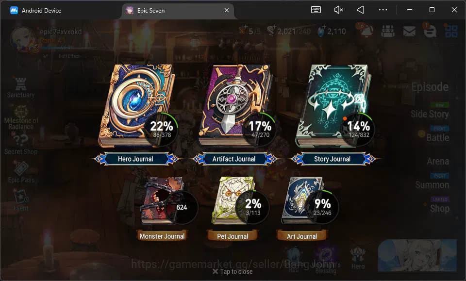 Epic Seven Accounts Global Unverif|5 ML Salome,A Tywin,L Krau,etc|PoH image 11