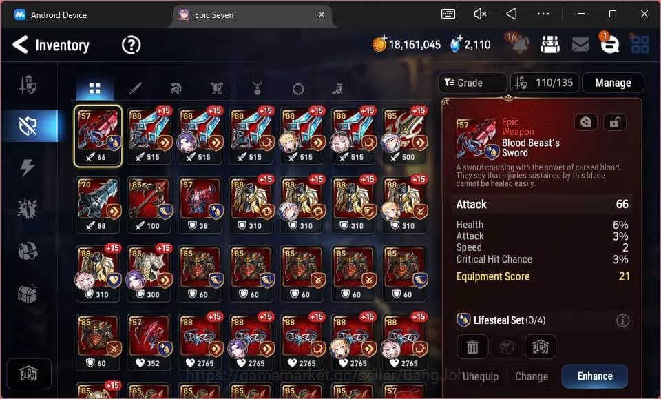 Epic Seven Accounts Global Unverif|5 ML Salome,A Tywin,L Krau,etc|PoH image 7