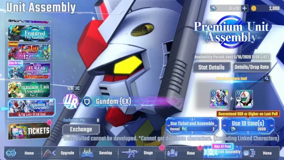 SD Gundam G Generation ETERNAL Accounts Global Rank 1 | 6k Diamond, 10 UR Gundam, Wing Gun image 9