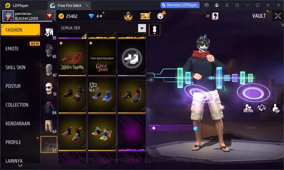 Free Fire Accounts Indonesia | Vault 84| SG Lumut| SG SGKIKIR| Katana image 13