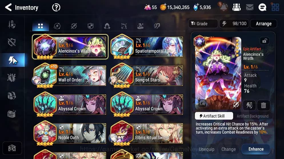 Epic Seven Accounts GLOBAL UNVERIF|New Era|6 ML(LW Peira,US Choux,DB S image 10