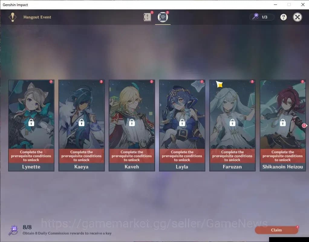 Genshin Impact Accounts ASIA|AR 55|3 Limit+3(*5WeP)|Skirk+Sign,Ineffa,Chas image 14