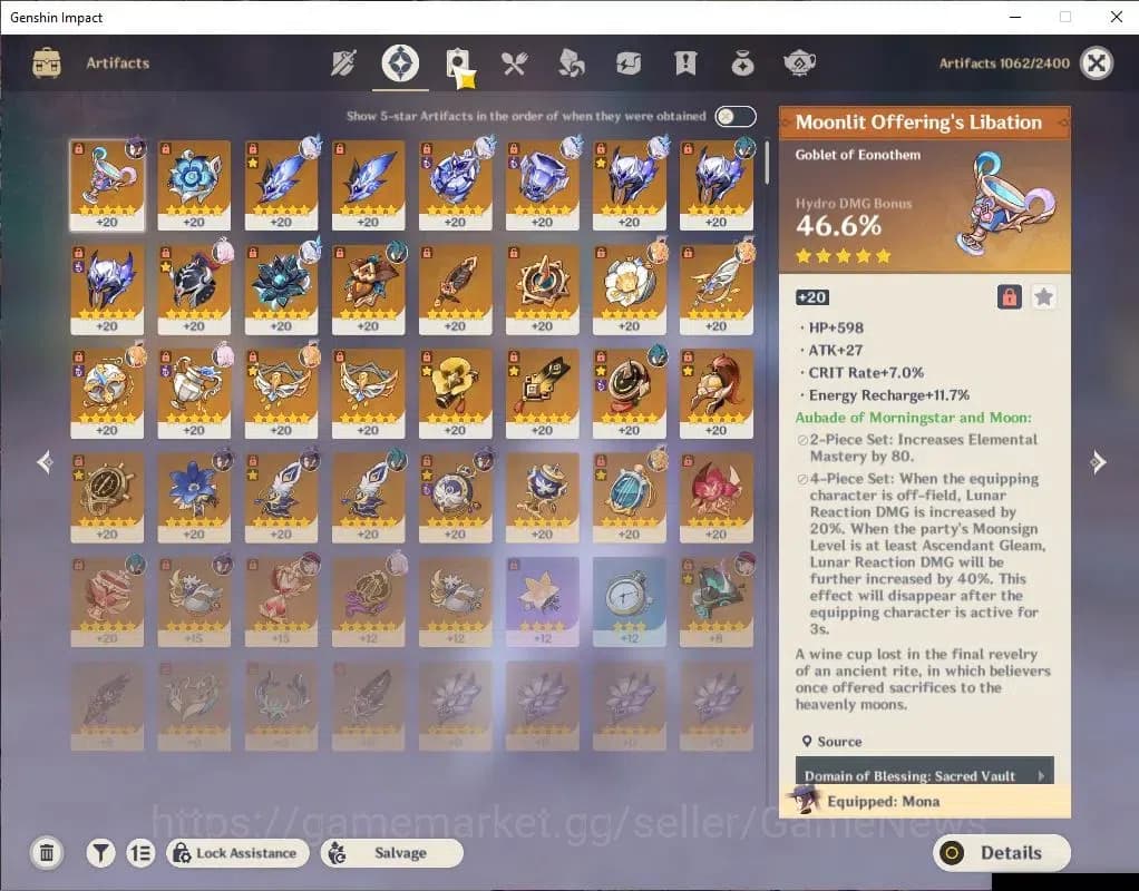 Genshin Impact Accounts ASIA|AR 55|3 Limit+3(*5WeP)|Skirk+Sign,Ineffa,Chas image 8