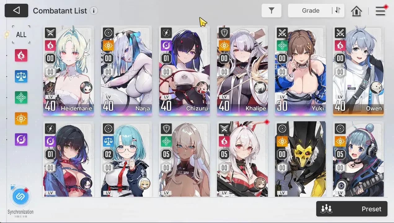 Chaos Zero Nightmare Accounts GLOBAL Lv40|5 SSR[HaideMarie,ChizuruM1,Yuki,Narja, image 3