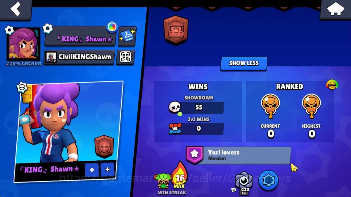Brawl Stars Accounts 1014 Trophy|6K Bling|16 Brawlers 3 MAX Lvl 1 Myth: image 3