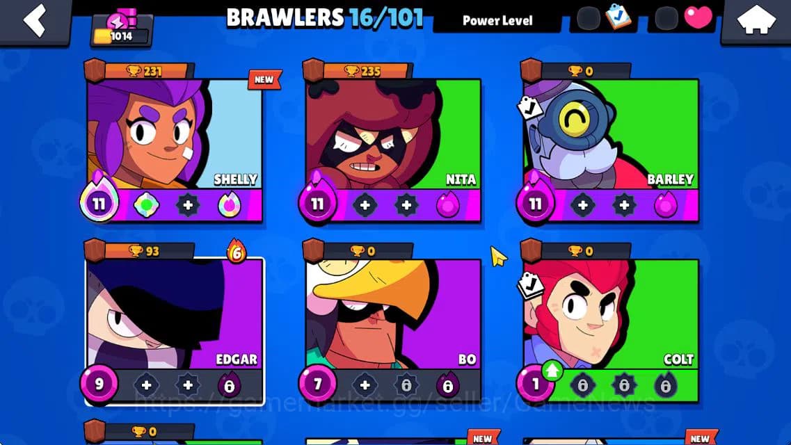 Brawl Stars Accounts 1014 Trophy|6K Bling|16 Brawlers 3 MAX Lvl 1 Myth: image 5