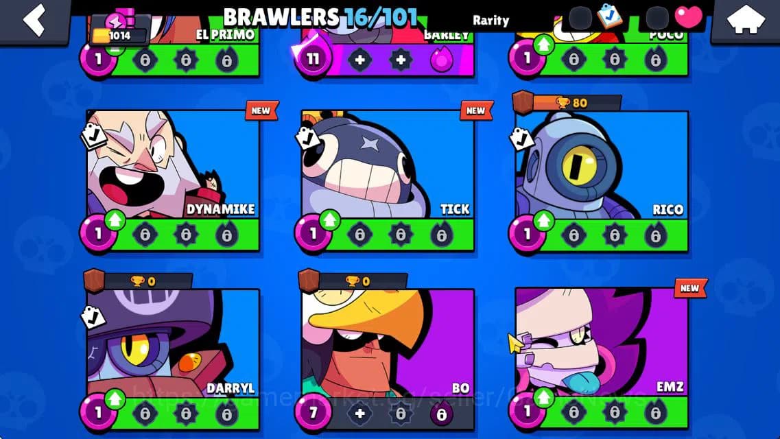 Brawl Stars Accounts 1014 Trophy|6K Bling|16 Brawlers 3 MAX Lvl 1 Myth: image 7