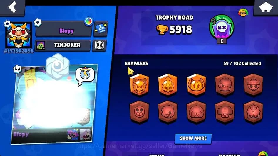 Brawl Stars Accounts 5918 Trophy|6,7K Bling|59 Brawler 3 Max[Colete,Jan image 2