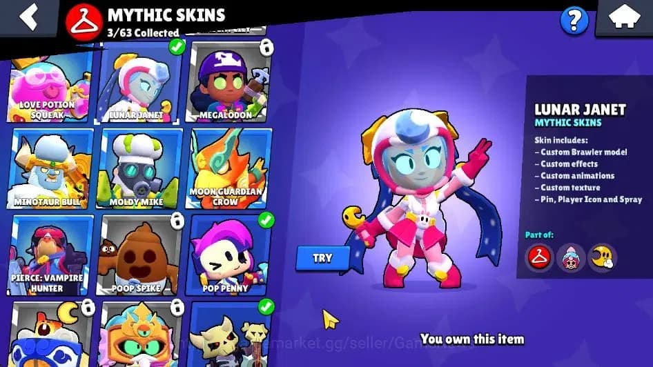 Brawl Stars Accounts 5918 Trophy|6,7K Bling|59 Brawler 3 Max[Colete,Jan image 20