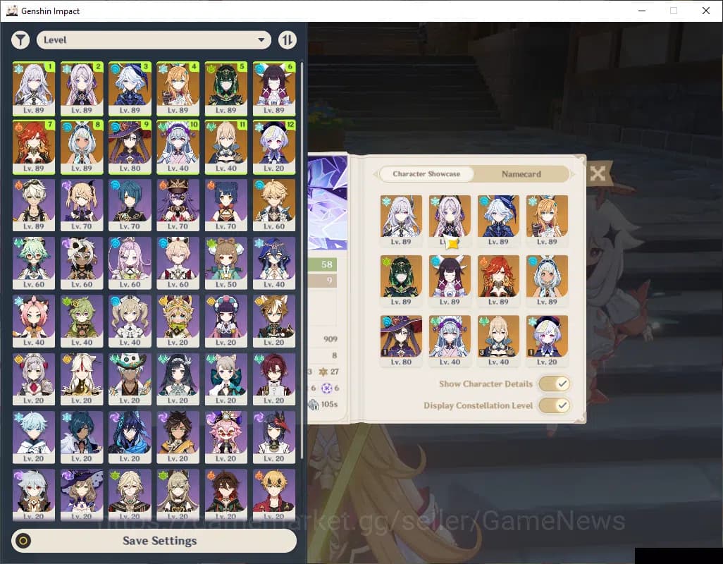 Genshin Impact Accounts ASIA|AR 58|8 Limited +6(*5Wep)|Prime Team Skirk|(F image 1