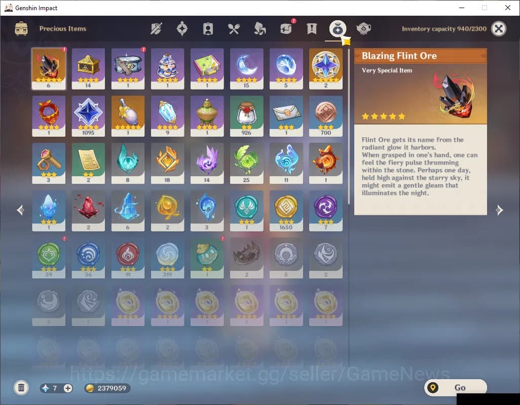 Genshin Impact Accounts ASIA|AR 58|8 Limited +6(*5Wep)|Prime Team Skirk|(F image 10