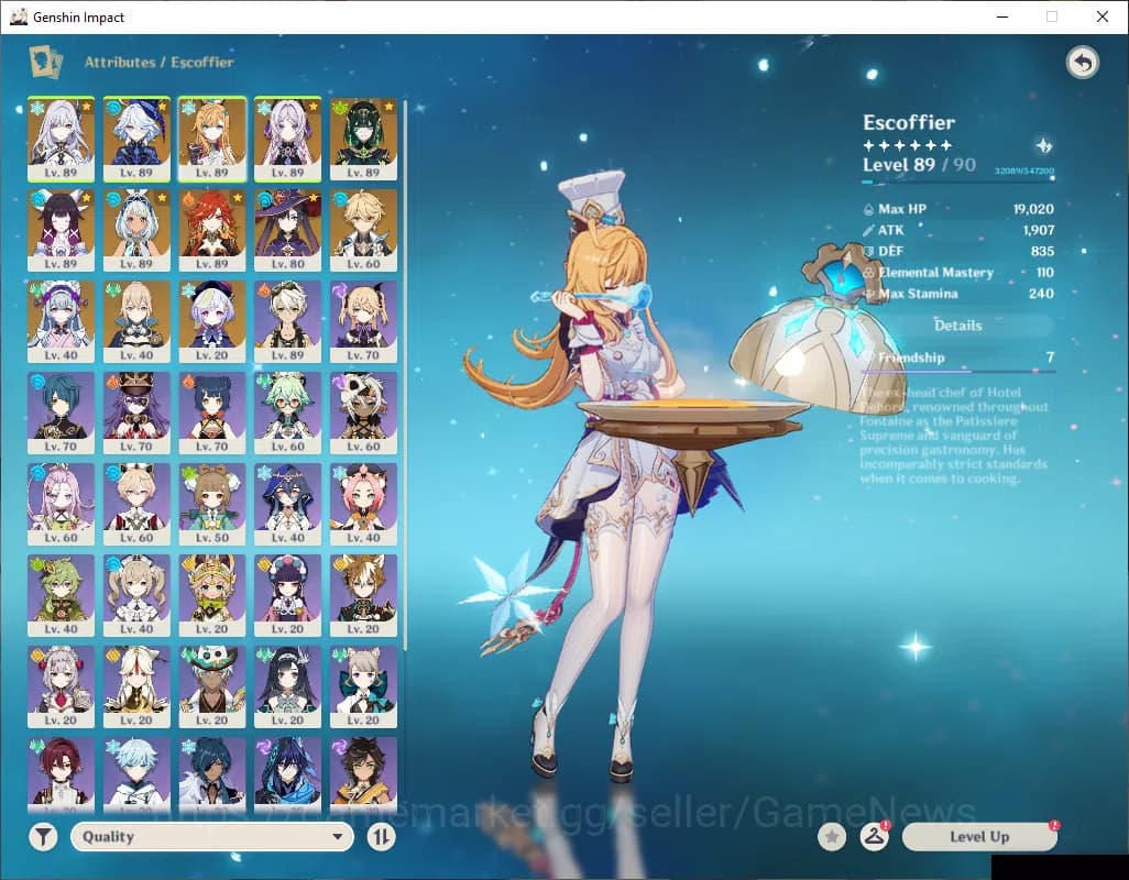 Genshin Impact Accounts ASIA|AR 58|8 Limited +6(*5Wep)|Prime Team Skirk|(F image 3