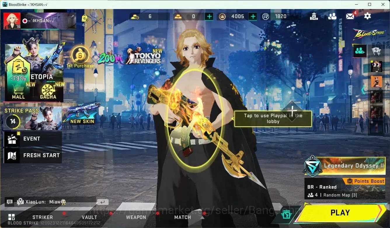 Blood Strike Accounts ASIA| TR Manjiro Sano, BLEACH Byakuya & Ethan Stri image 1